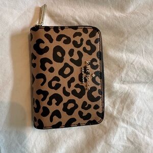 Kate Spade Tan and Black Animal Print Wallet